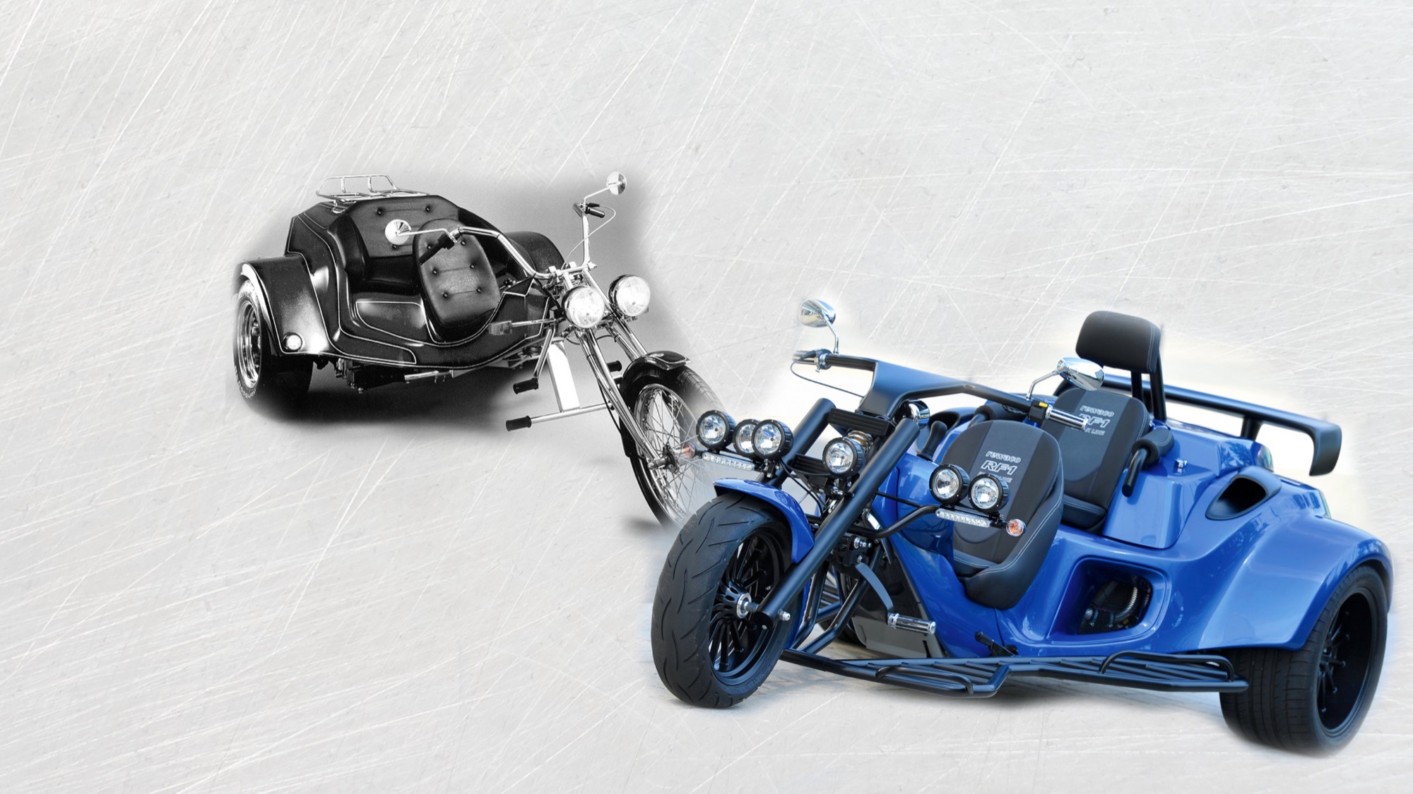 Ein klassisches und ein modernes Trike von TrikeWorld